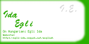 ida egli business card